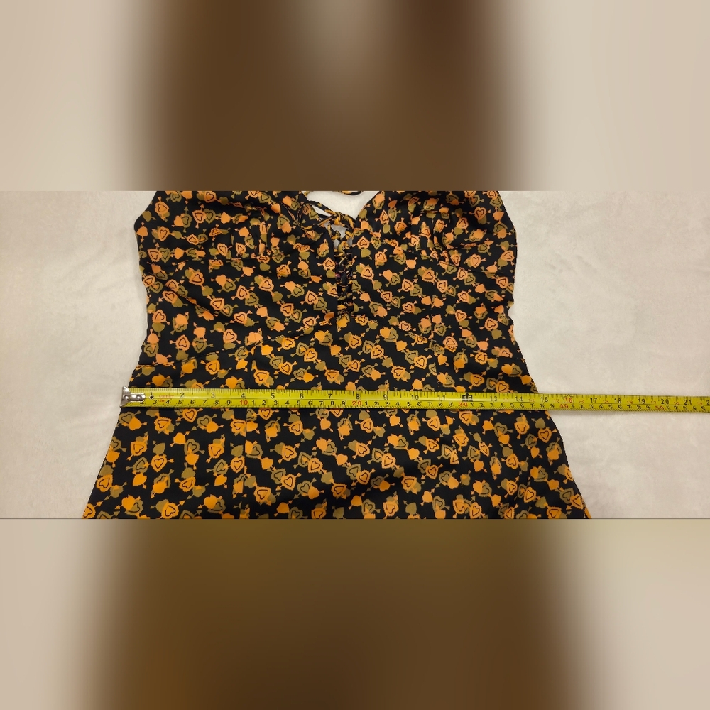 Urban Outfitters Black and Orange Midi Dress - Picture 14 of 16